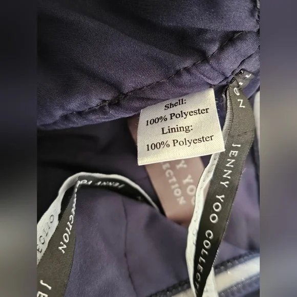 Jenny Yoo Navy Strapless Chiffon Maxi Formal Gown Dress-Size 4 - Picture 8 of 12